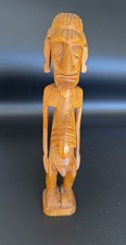 Vintage Hand Carved Rapa Nui Moai Kavakava Easter Island Tribal Male Statue