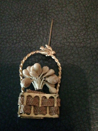 Broche panier tresse bouquet - tresse,