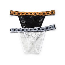 Slip homme jacquard dentelle