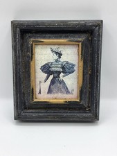 Cadre vintage noir et doré