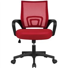 Chaise de bureau Fauteuil Bureau Ergonomique Pivotante Inclinable Tissu Rouge