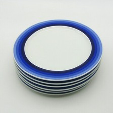 Germany. Rosenthal. studio line. Karnagel 6 Blue Porcelain Flat Plates 4