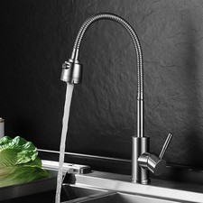 Robinet de cuisine universel Mitigeur d'évier cuisine à 360° en acier inoxydable