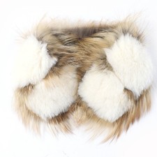 LOUIS VUITTON shawl Col Foxy Renard Tippet Ivory Brown Fox Women MP1907