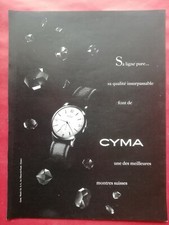 1953 Swiss CYMA DAUM Crystal Back Swiss Watch Press Advertisement