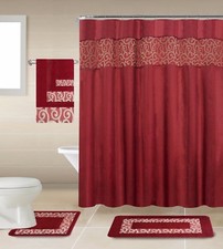 18 Piece Shower curtain set