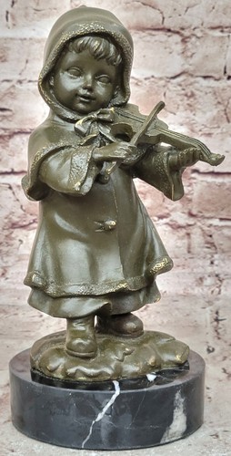 Jean fille musicien bronze - jean,