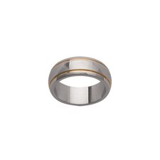 Bague Homme Bi-Color Acier