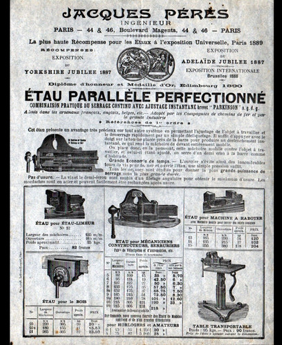 Paris outillage etaux - (x°),