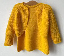 Magnifique ensemble Robe & Gilet Boléro pour bébé Fille 2 ans env état NEUF !