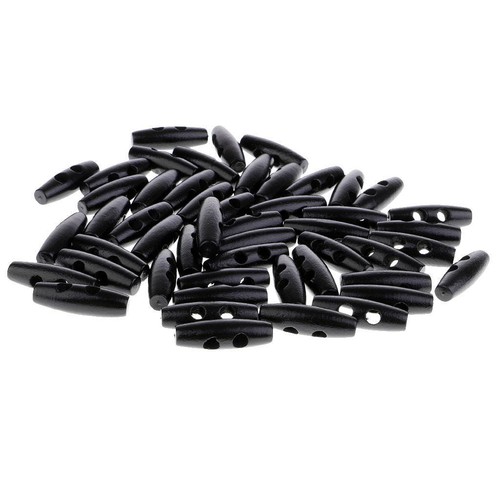 50pcs boutons bois boucles - en,