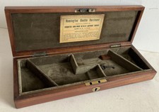 ANTIQUE CASE TAKES A PAIR OF REMINGTON DOUBLE DERRINGER PISTOLS GUNS.