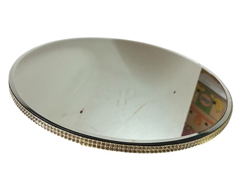 Ancien miroir rond strass - miroir,
