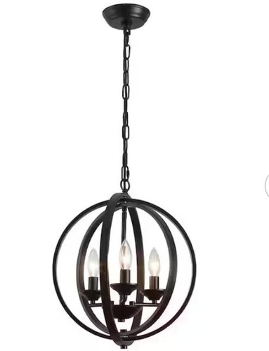 Light black modern - 3-light,