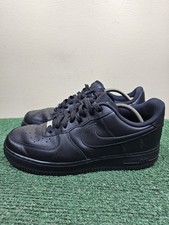 Nike Air Force One 1 '07 Low Black Men's Leather 12 Sneakers Shoes Cw2288-001