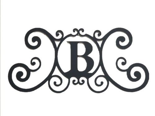 Iron letter monogram - iron, b