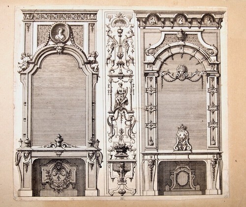 Xviie 1700 gravure miroirs - gravure,