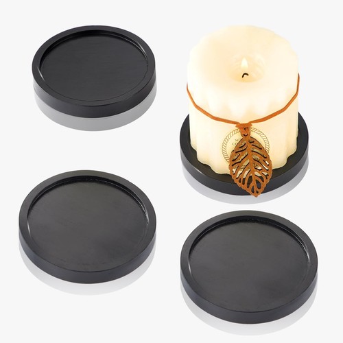 Lot bougeoirs ronds en - bougeoirs,