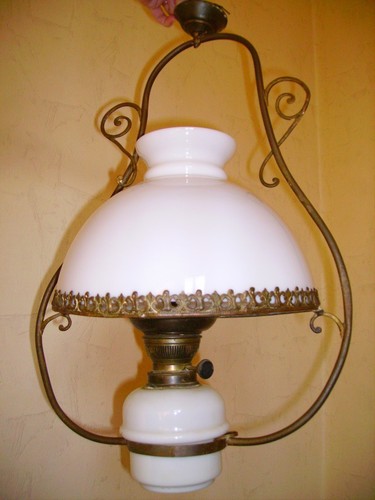 Lustre lampe petrole - lampe,