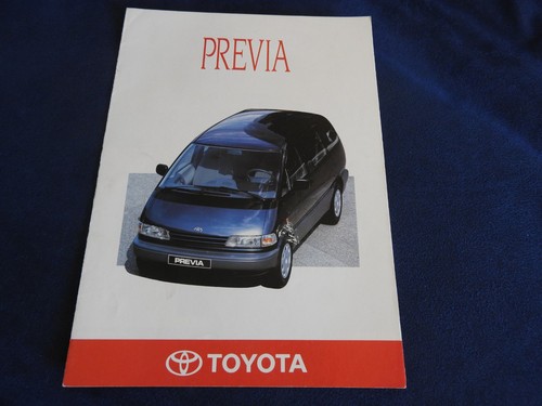 Catalogue toyota previa - toyota, 1991
