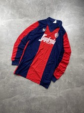 Vintage 1988-89 Bologna FC Uhlsport Football Jersey Shirt Segafredo Italy Sz S