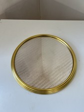 Plateau miroir rond chromé