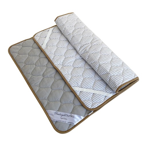 Woolen gray mattress topper - gray,