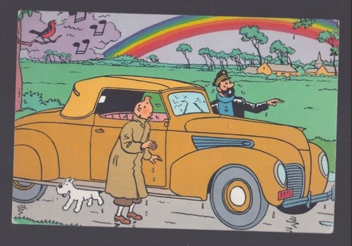 Hergé carte postale - carte, tintin