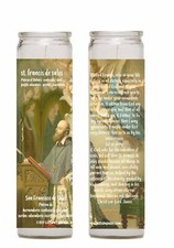 Saint Francis de Sales Patron of The Deaf Set of 2-4 Candles Prayer in The Back