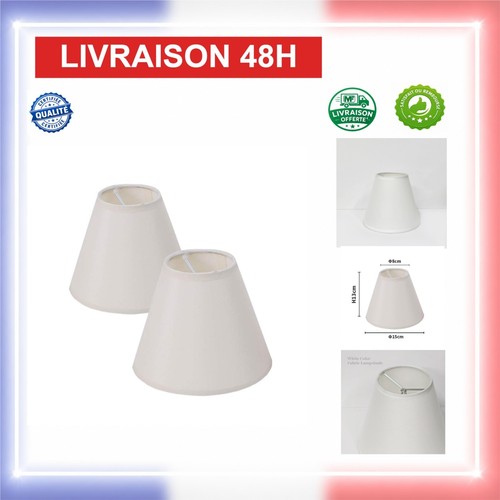 Abat jour tissu blanc - tissu,