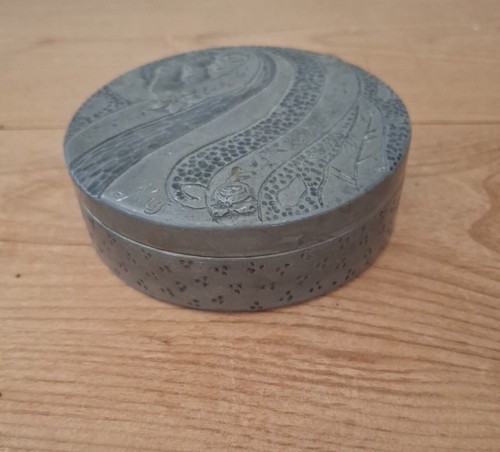 Antique french pewter trinket - pewter,
