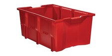 LA-KA-PE Bac gerbable-emboîtable PP rouge L480xl312xH200 mm