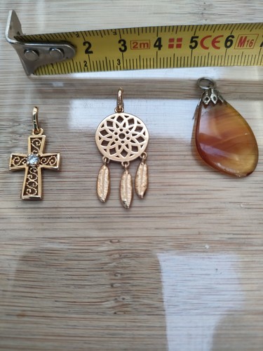 Lot pendentifs métal - lot, doré