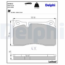 DELPHI Plaquettes de frein Avant pour VW Touareg (7P5, 7P6) Plaquettes de freins