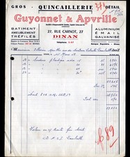 DINAN (22) Galvanized Enamel Aluminum Hardware "GUYONNET & APVRILLE" 1958