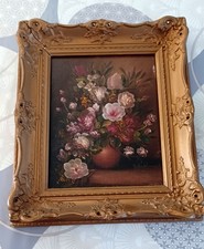 Tableau Signé Encadré Huile