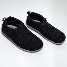 Giesswein Slippers Womens 8 8.5 US 39 EU Wool Clogs Dark Grey Adjustable Comfort