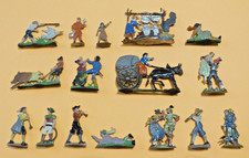 Plats d'étain - Zinnfiguren - Flat tin : 16 personnages de la ferme Heinrichsen
