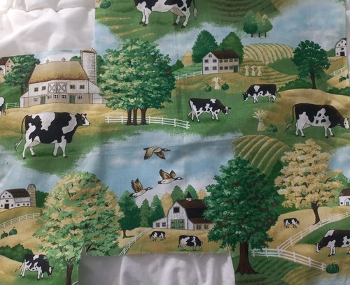 Coupon tissu motifs vaches