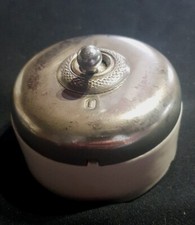 LARGE ANTIQUE PORCELAIN & METAL CHROME SWITCH