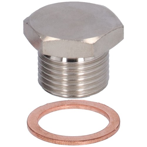 Oxygen sensor hex plug iron - plug,