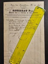 Facture du jardinier du cimetière du Père Lachaise à Paris  1857