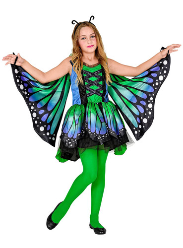 Robe papillon verte pour