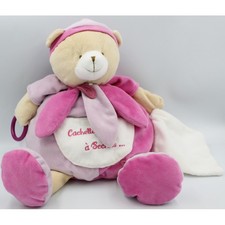 Doudou ours rose blanc Ma