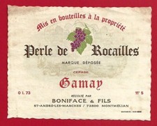 112-27 Wine Label SAVOIE GAMAY Seed Bead BONIFACE & Son St André
