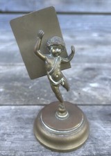 Porte Allumette Bronze XIXeme Ancien Ange Angelot Manneken Pis