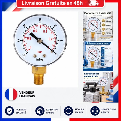 Regun manomètre vide 1 à - vide, -1