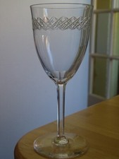 VAL ST LAMBERT ANCIEN VERRE A VIN ROUGE BOURGOGNE CRISTAL  SYLVIA ht 16 cm