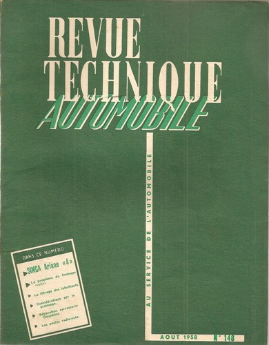 Revue technique automobile - revue, 148