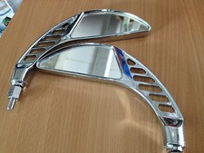 PAIRE DE RÉTROVISEURS ( MOD-ROUGE ) CHROME LOOK CUSTOM / CHOPPERS ...........